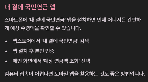 스마트폰 국민연금 확인