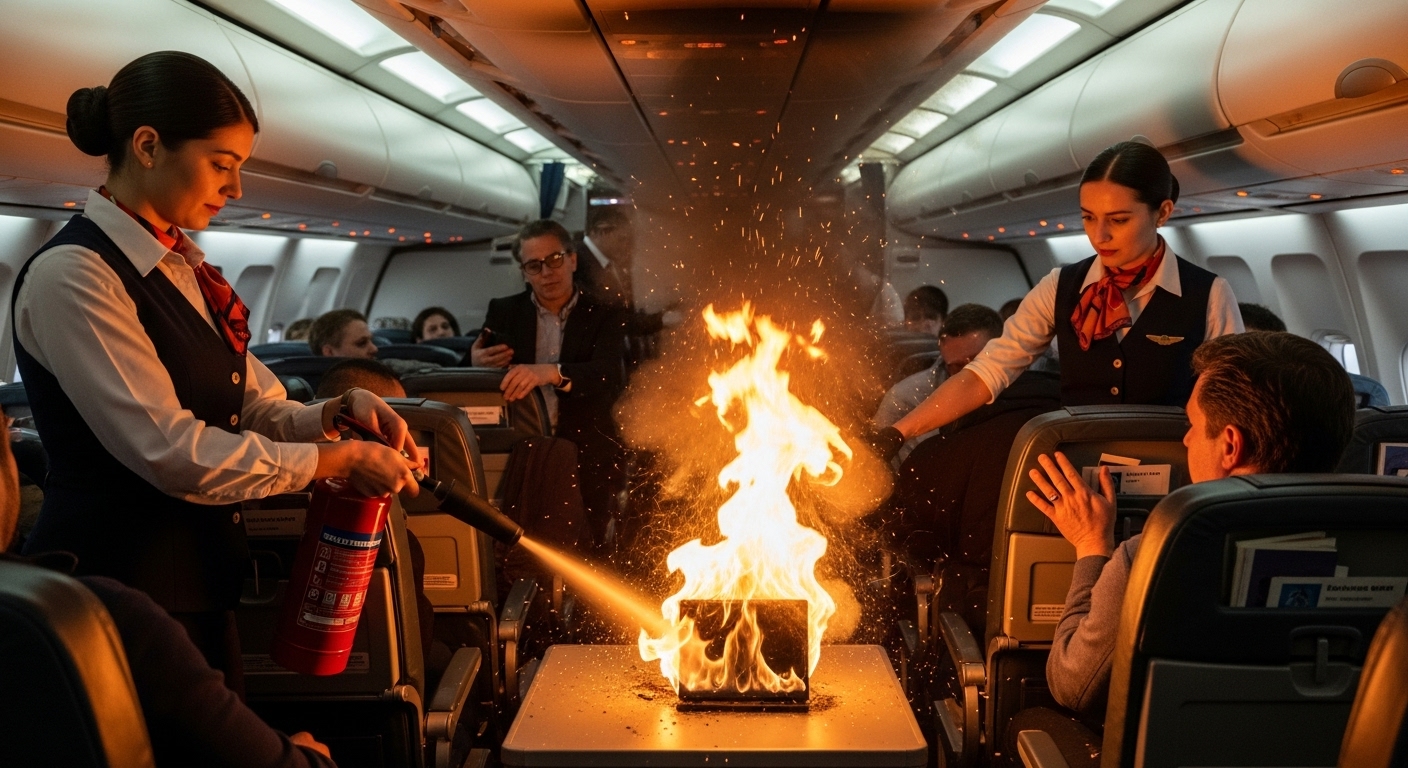 항공기내 리튬배터리 화재 위험
