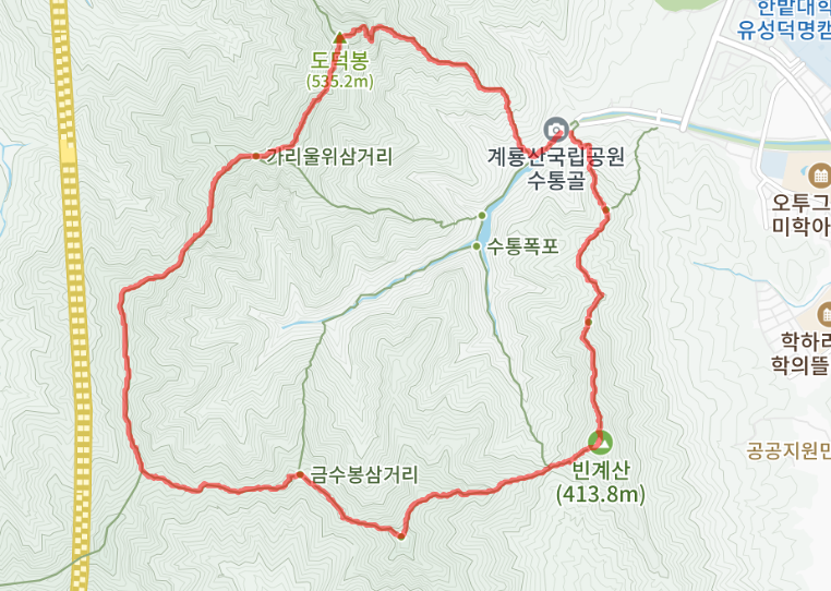 계룡산 등산코스