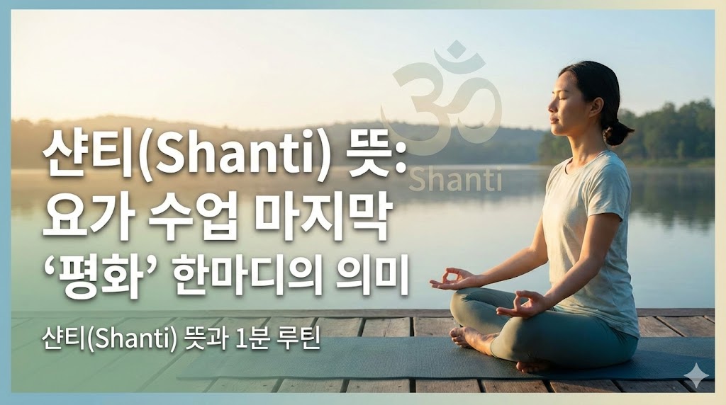 샨티(Shanti) 뜻: 요가 수업 마지막 ‘평화’ 한마디의 의미와 1분 루틴