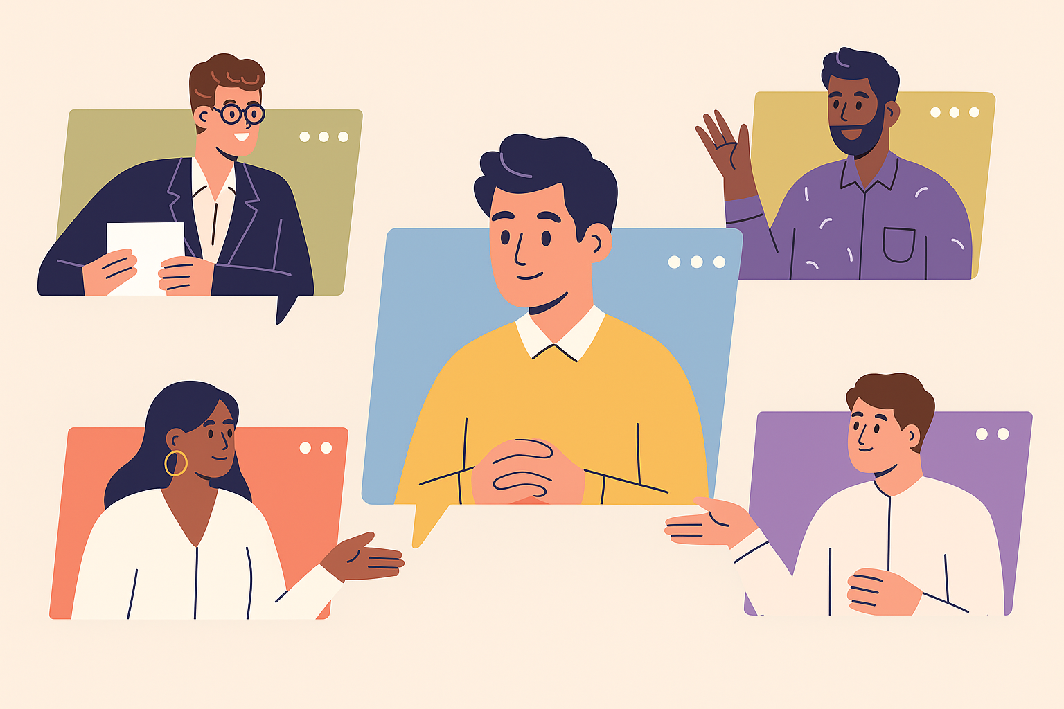 협업문화 연상 이미지