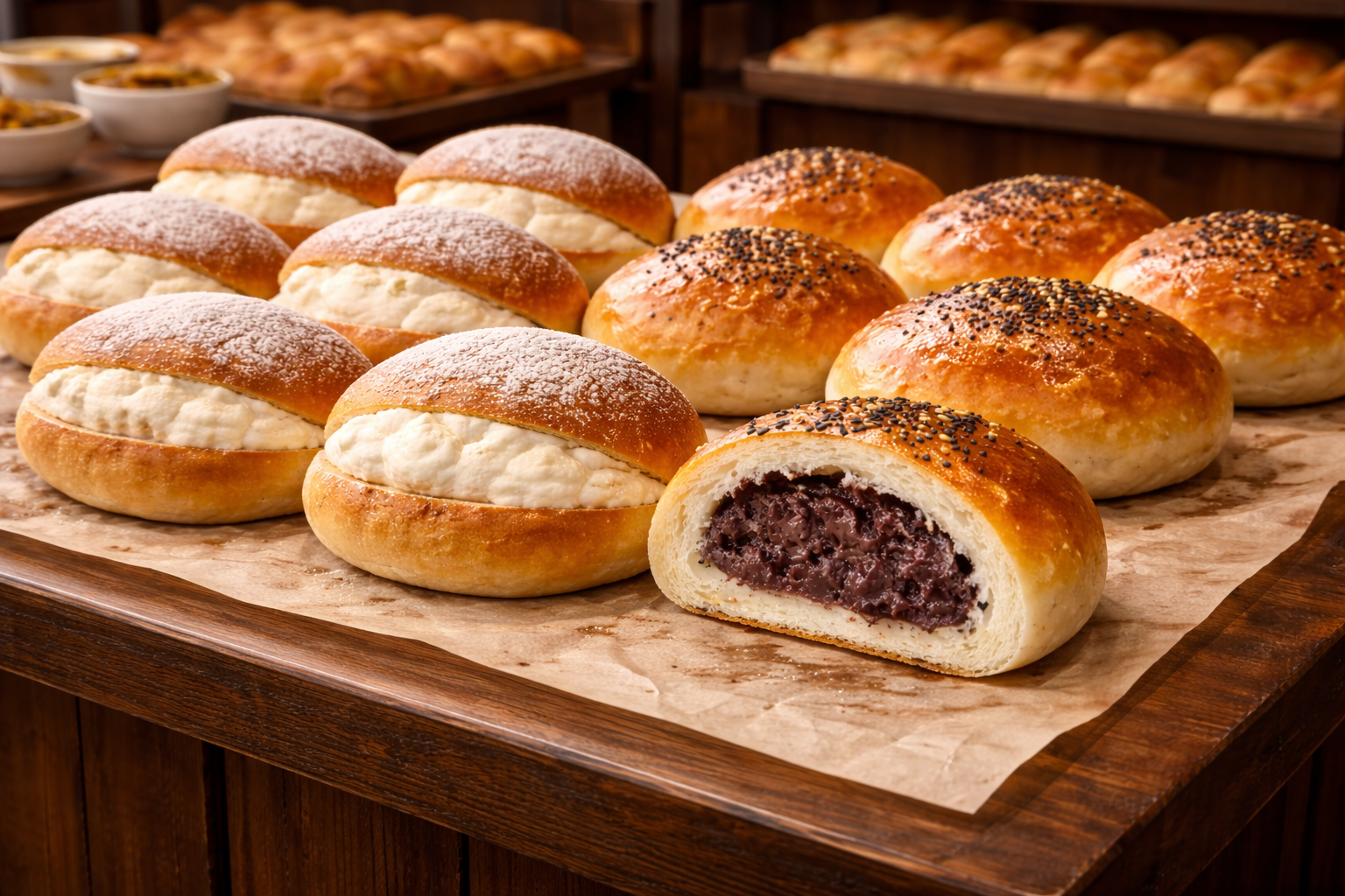 크림빵과 단팥빵