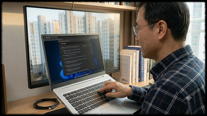 Fn Lock 설정을 변경한 뒤 노트북의 F1부터 F12 기능 키가 정상 작동하는 모습