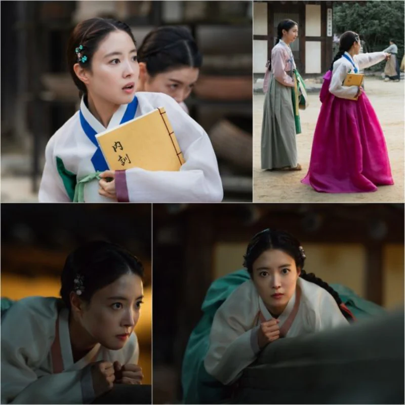 과거 19세기를 배경으로 한복을 입고 서책을 들고 있는 드라마 열녀박씨 계약결혼뎐의 박연우