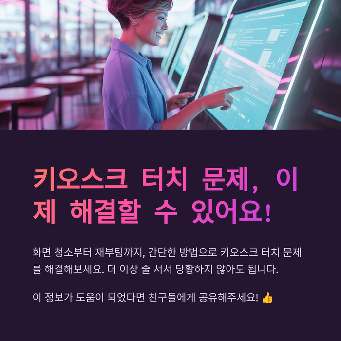키오스크 터치 인식 안될 때 해결법 총정리