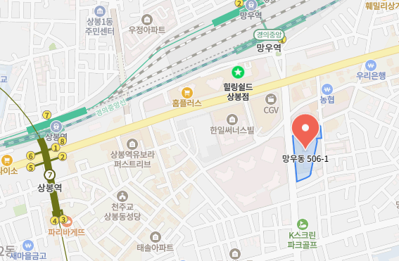 상봉 센트럴 아이파크 지도