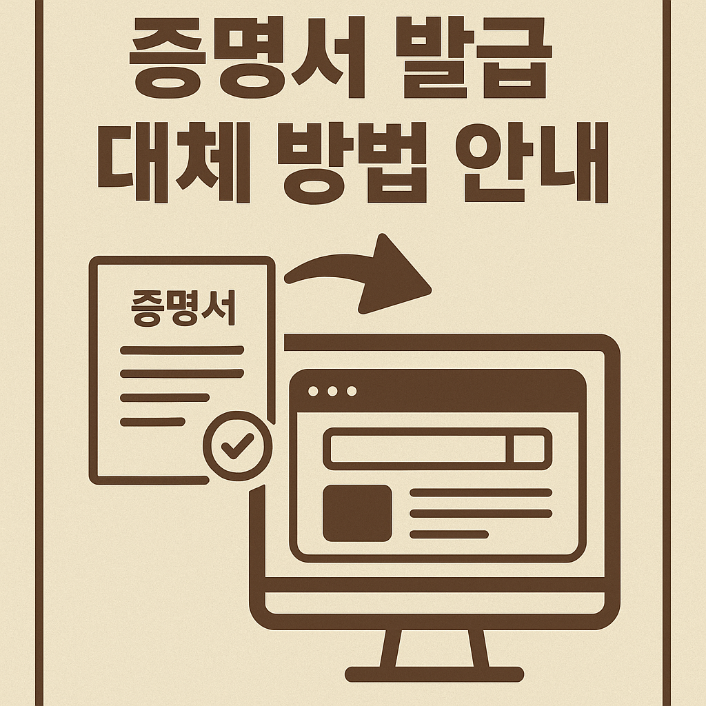 증명서대체발급방법