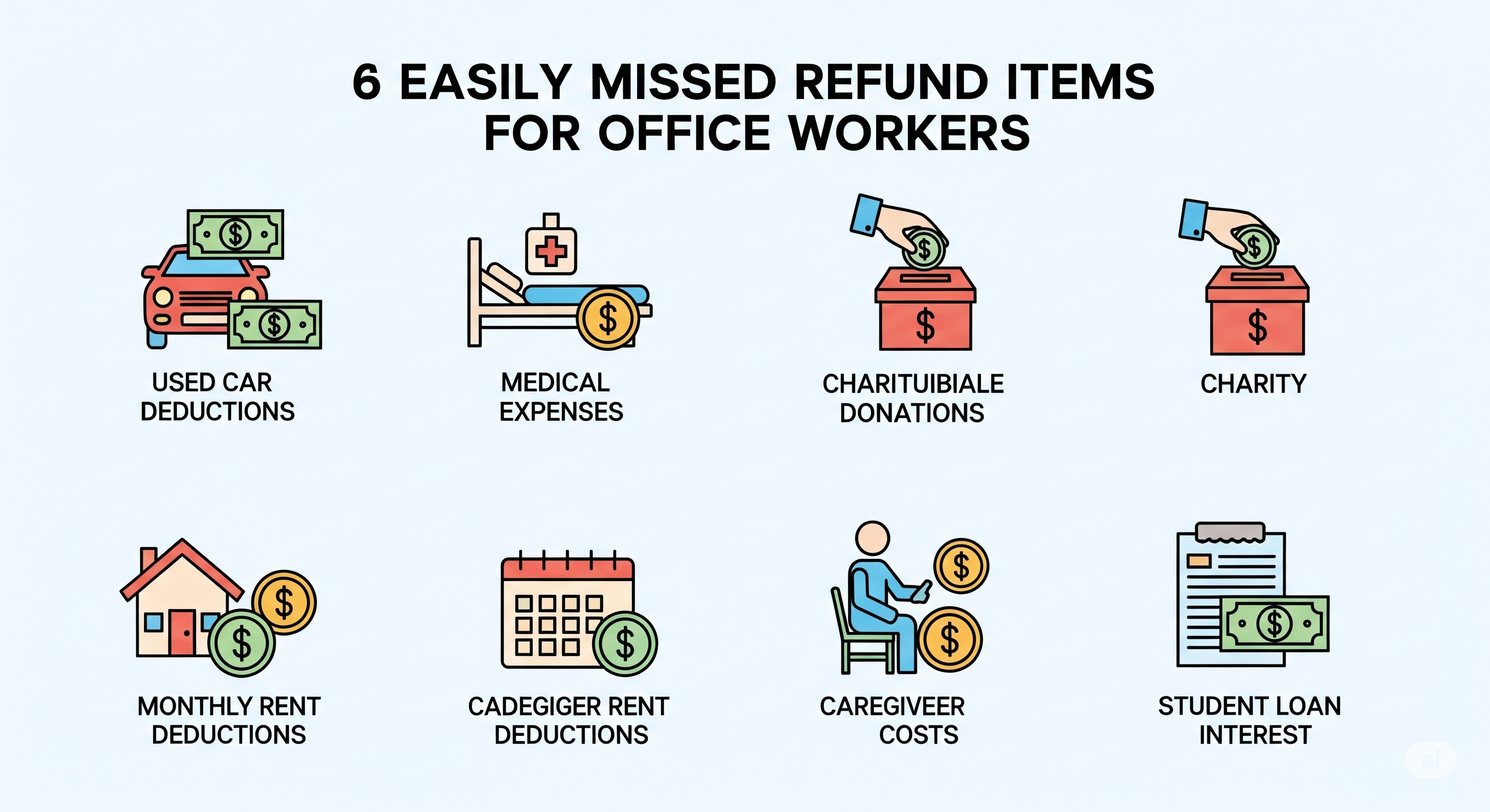 "2. 놓치기 쉬운 환급 항목 6가지"에 대한 이미지입니다.