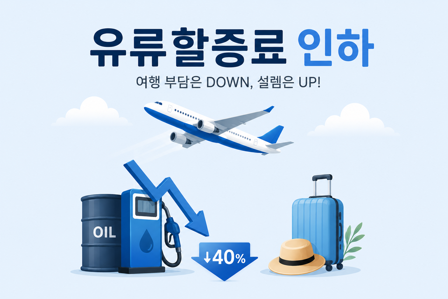 유류할증료 인하 이미지