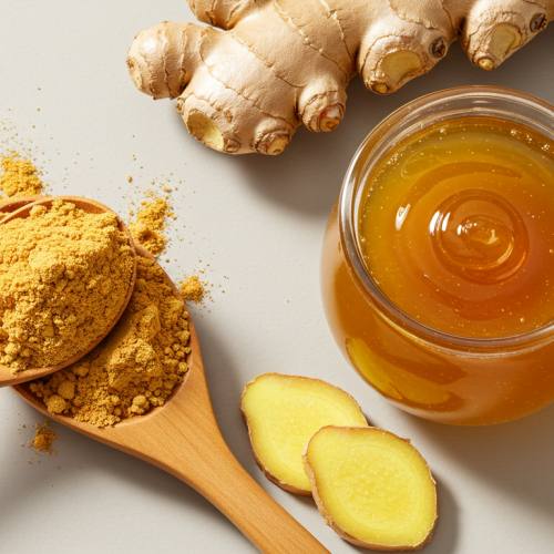 생강분말과 생강청 같이 나온 사진