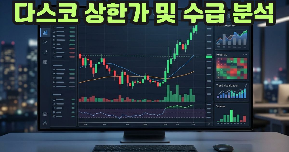 다스코 상한가 및 수급 분석