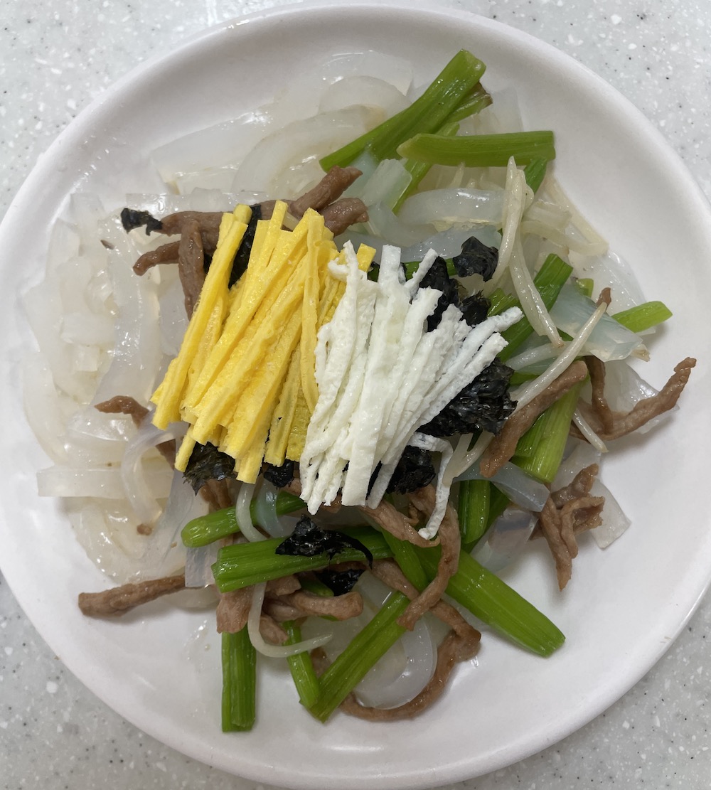 한식조리기능사 실기시험 준비 - 탕평채 - 내 작품