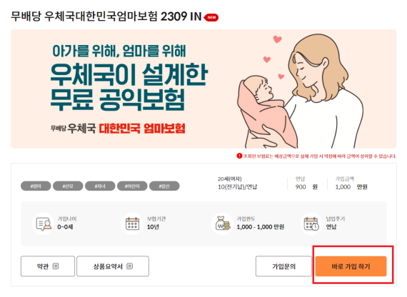 우체국 공익보험 우체국 대한민국 엄마보험 우체국 무료보험