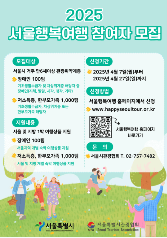 2025 서울 행복여행 신청대상 신청방법 여행상품