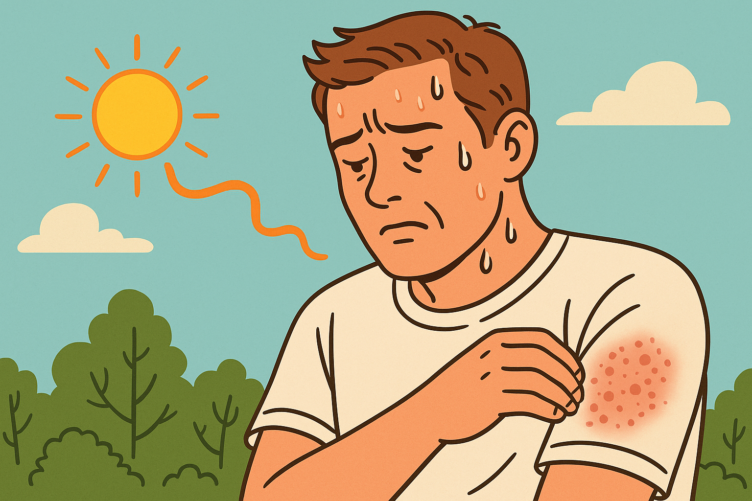 땀과피부질환 염증,박테리아