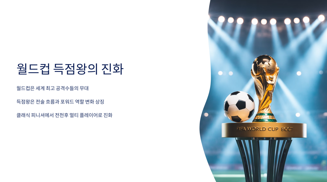 월드컵 득점왕 전술