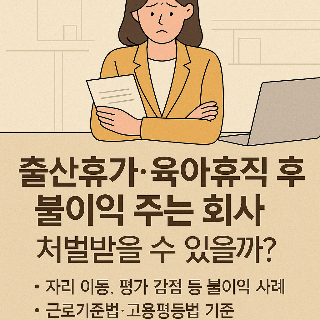 출산휴가 육아휴직 후 불이익 대처법 썸네일
