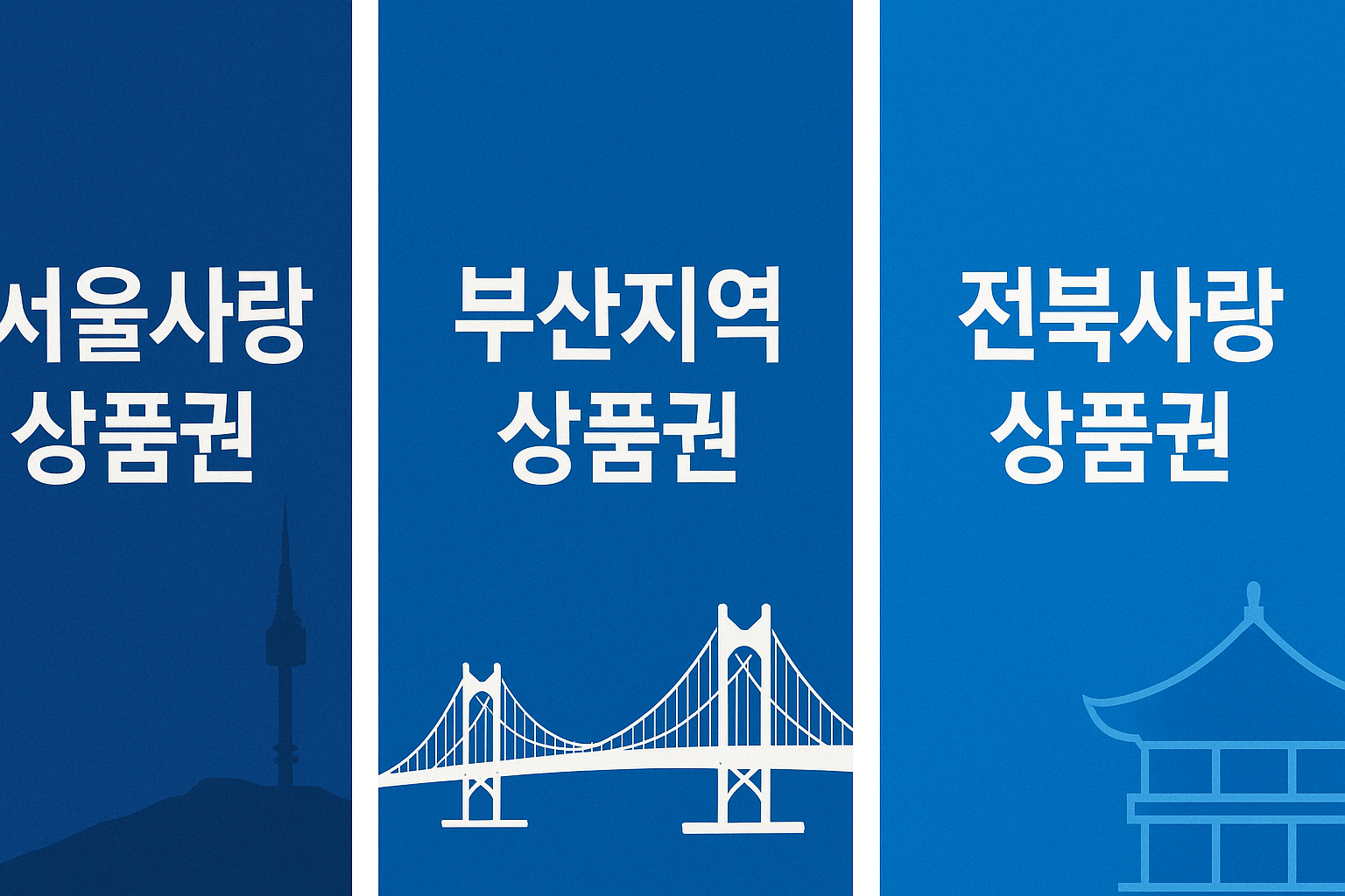 지자체 소비지원 비교 (서울, 부산, 전북)