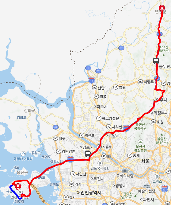 7100번 인천공항 버스 노선