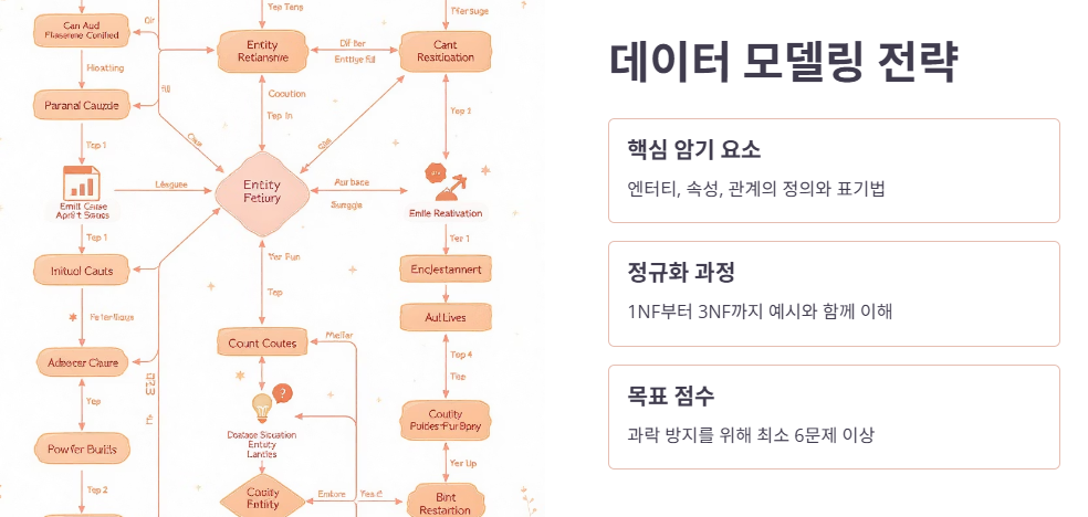 제1과목: 데이터 모델링의 이해 (10문항) 전략입니다.