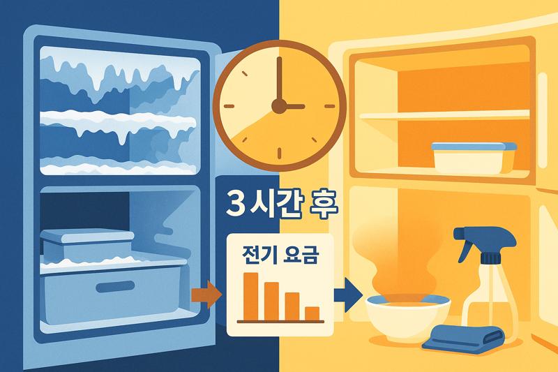 냉장고 냉동실 성에 제거하는데 성에 안 찬다면?