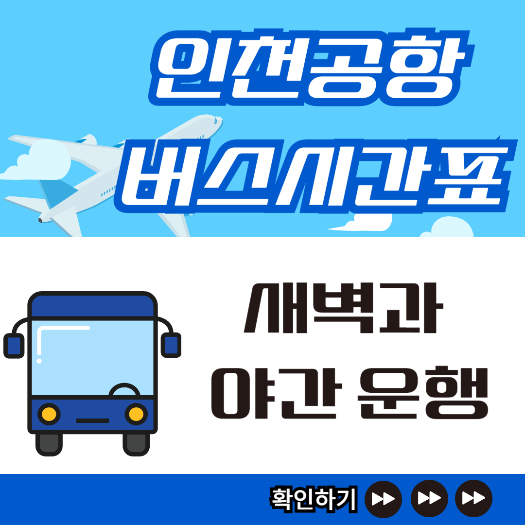 인천공항 버스시간표 새벽과 야간운행 썸네일