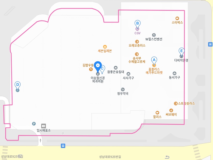 성남-시외버스터미널-지도-이미지