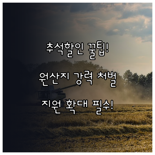 2025년 추석 농축수산물 할인 지원..