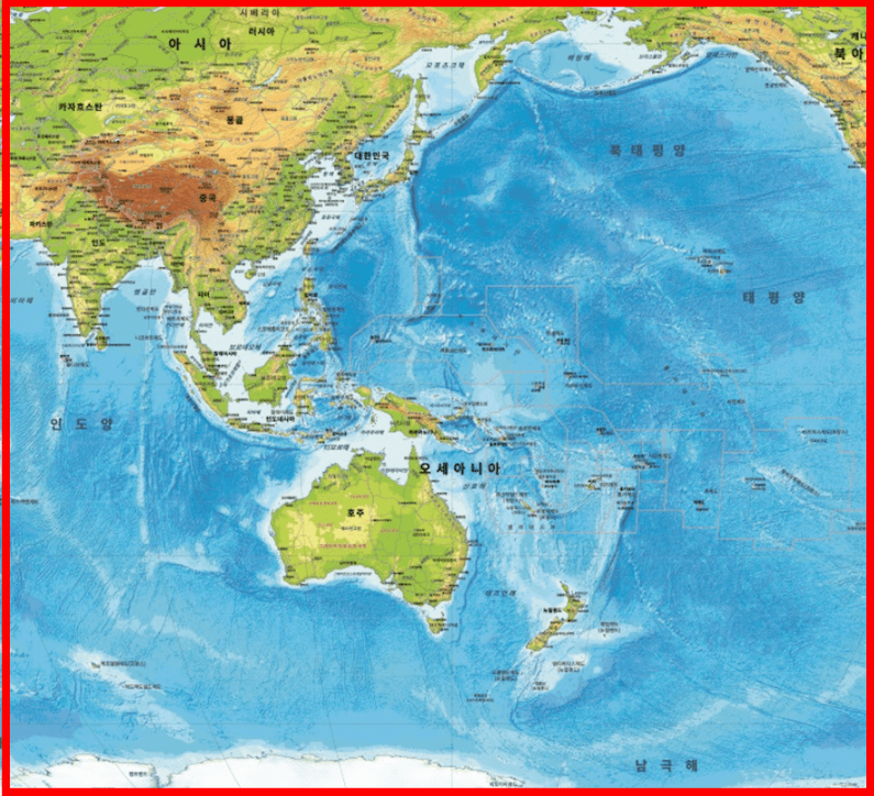 세계 지도 크게보기 (한국어 버전)