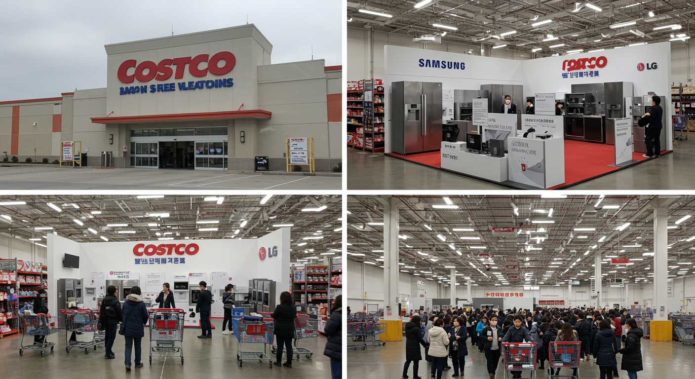 인천 코스트코 매장과 주말 행사 풍경
