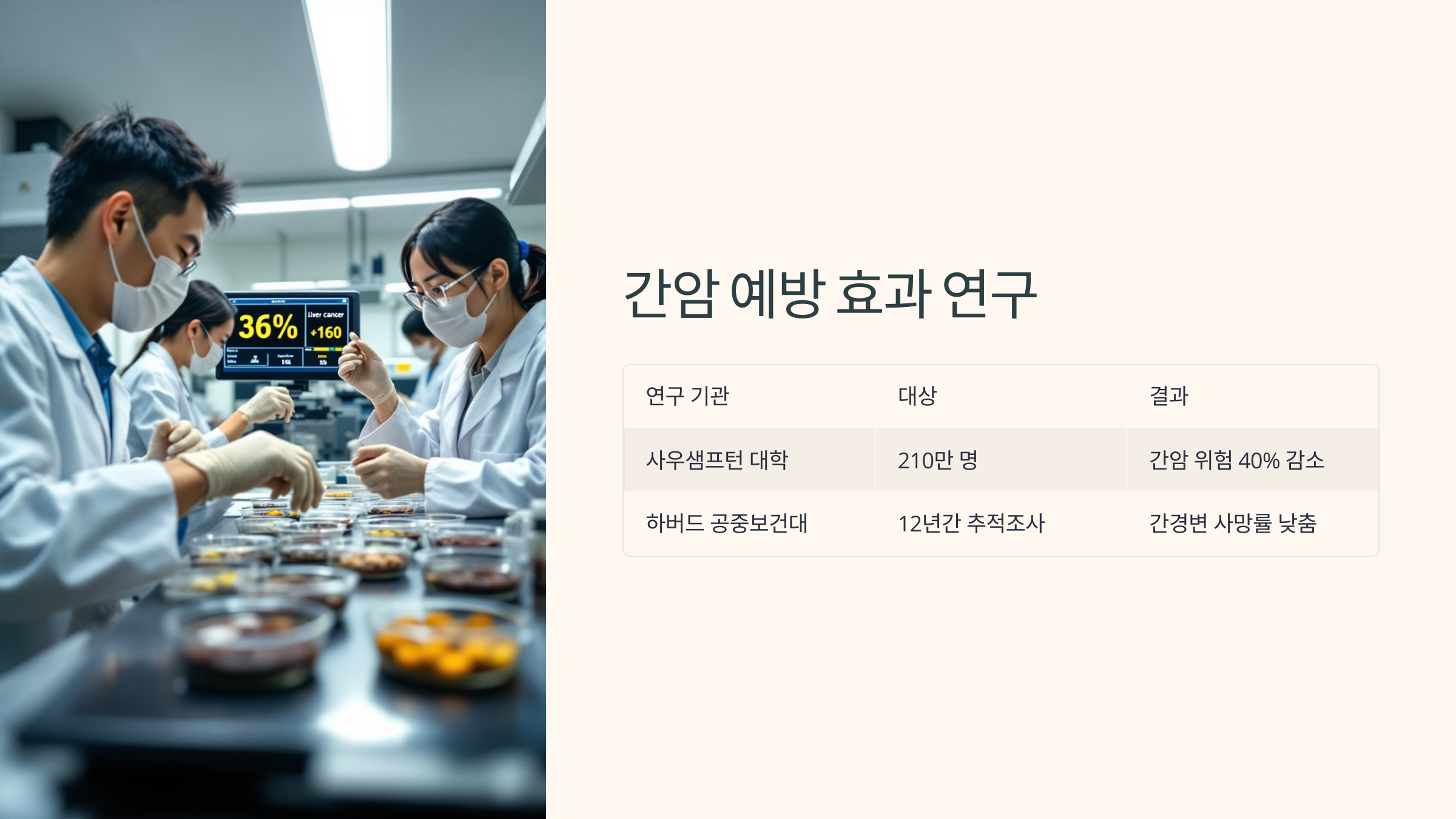 간암 예방 효과 연구