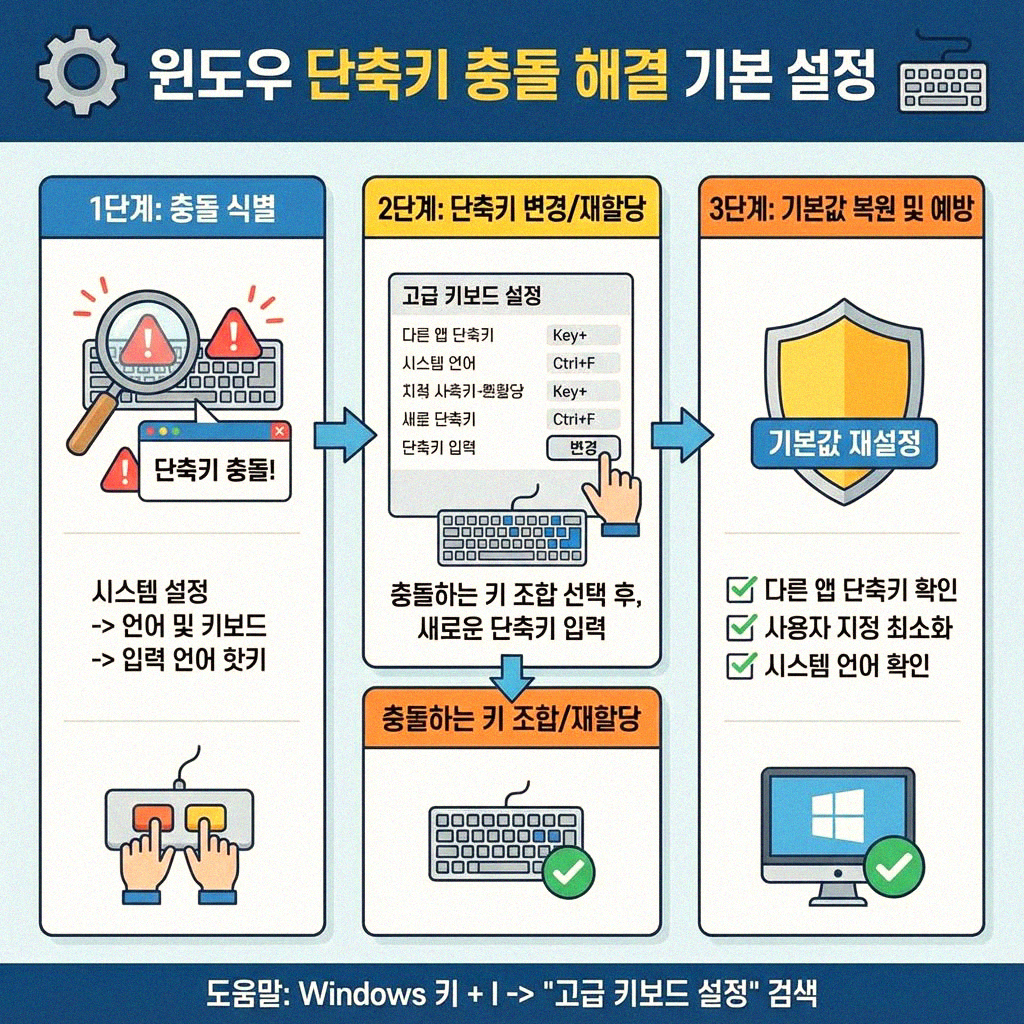 윈도우 단축키 충돌 이것만 알면 끝 설정 방법