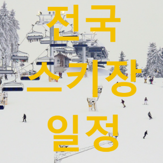 전국 스키장 일정