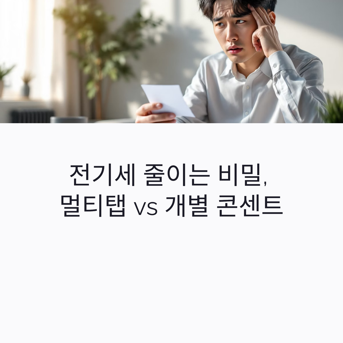 멀티탭 쓰면 전기세 더 나와?