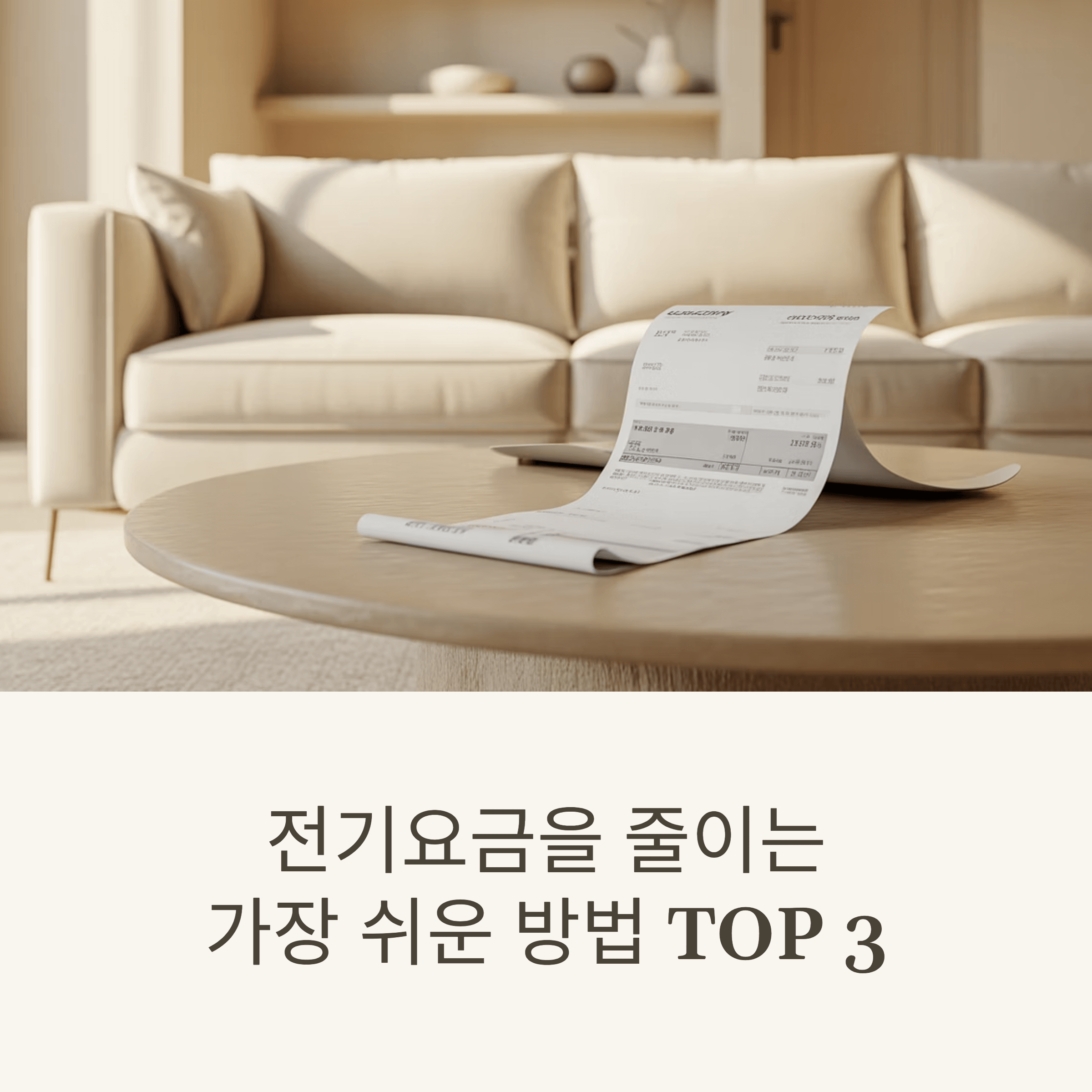 전기요금을 줄이는 가장 쉬운 방법 TOP 3