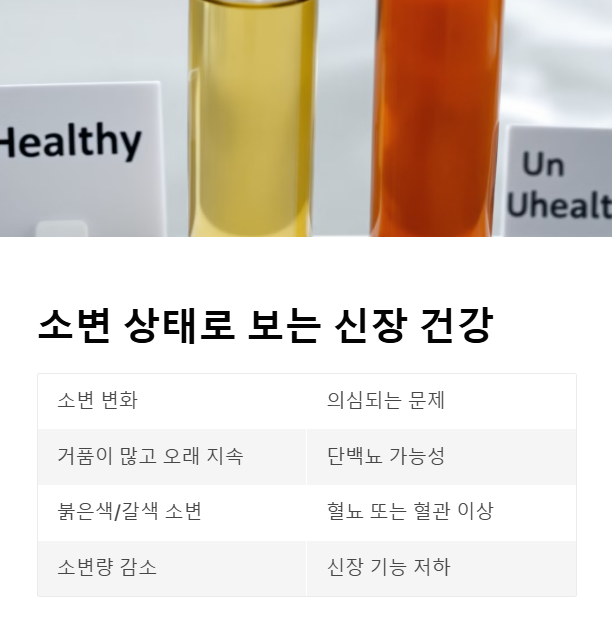 소변 상태로 보는 신장 건강