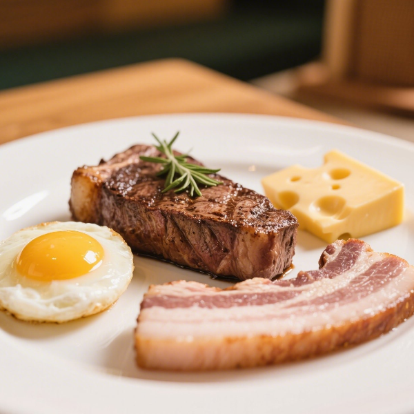 카니보어 식단의 실제 식사 예시가 담긴 접시