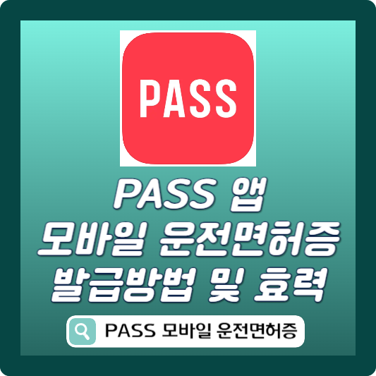 패스 모바일 운전면허증 발급 및 효력