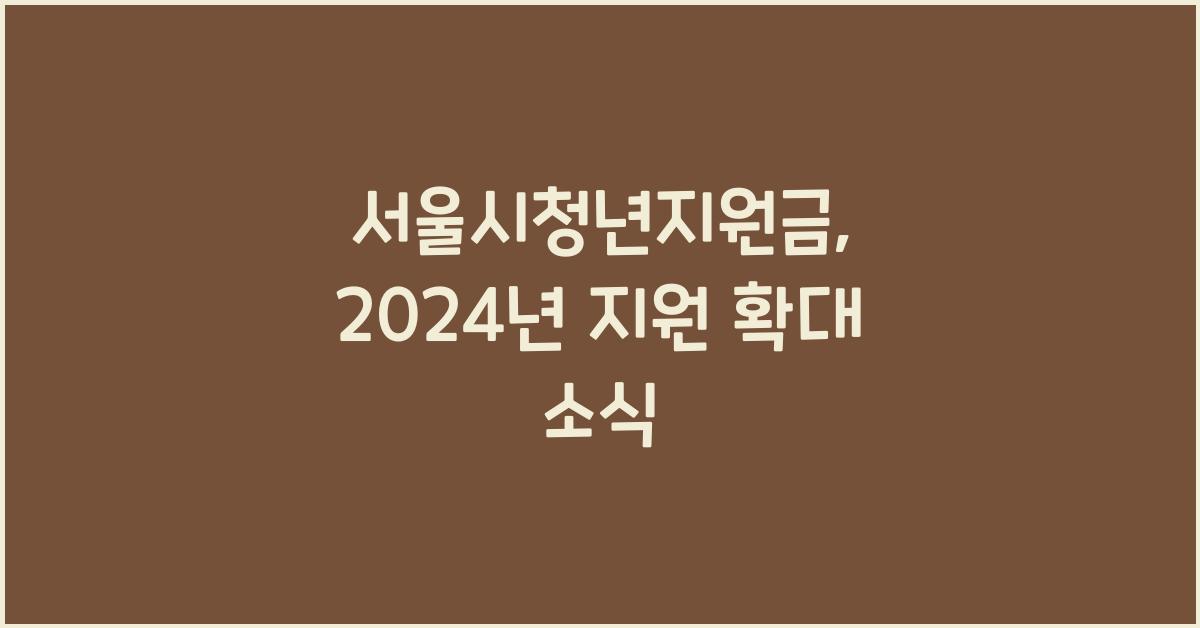 서울시청년지원금