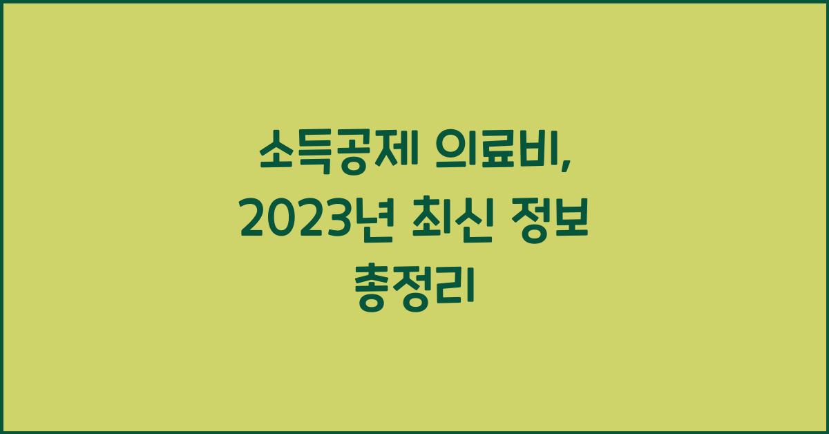 소득공제 의료비