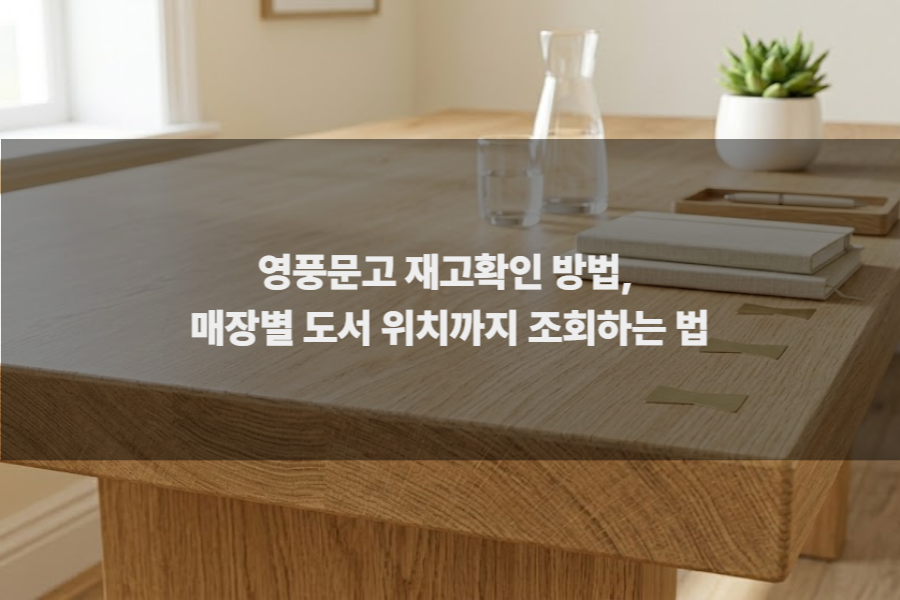 영풍문고 재고확인 방법, 매장별 도서 위치까지 조회하는 법