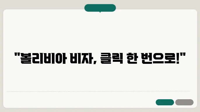 볼리비아 비자 온라인 신청