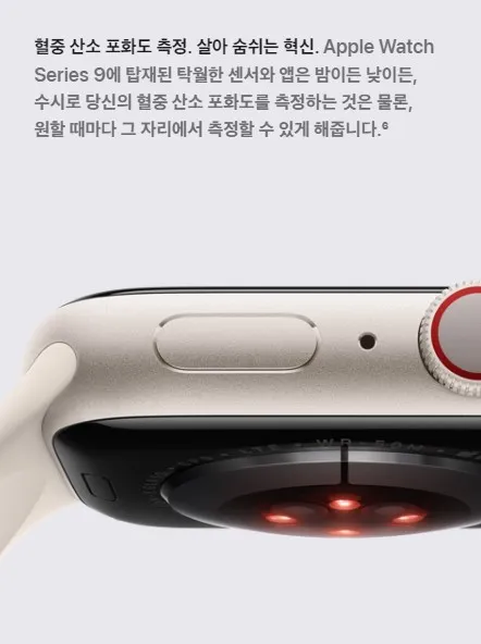 애플워치 9 혈중산소농도 이미지