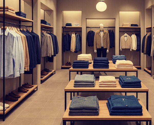깔끔한 옷매장 내부모습