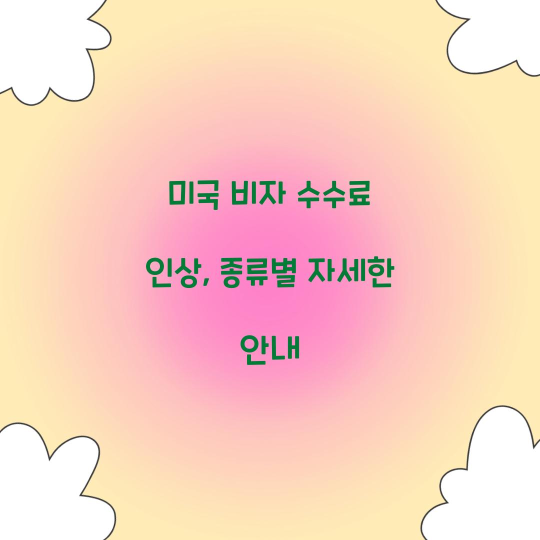 미국 비자 수수료