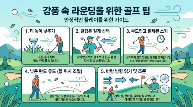 강풍부는날 라운딩요령 설명 이미지