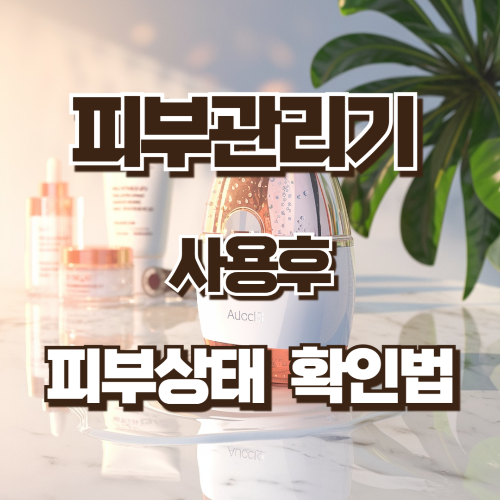 피부관리기 사용후 피부상태 확인법