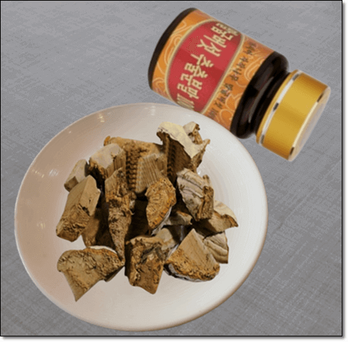 말굽버섯 추출물과 잘게 부순 말굽버섯 차