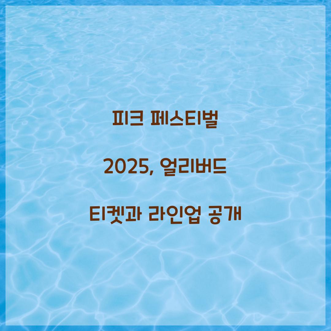 피크 페스티벌 2025