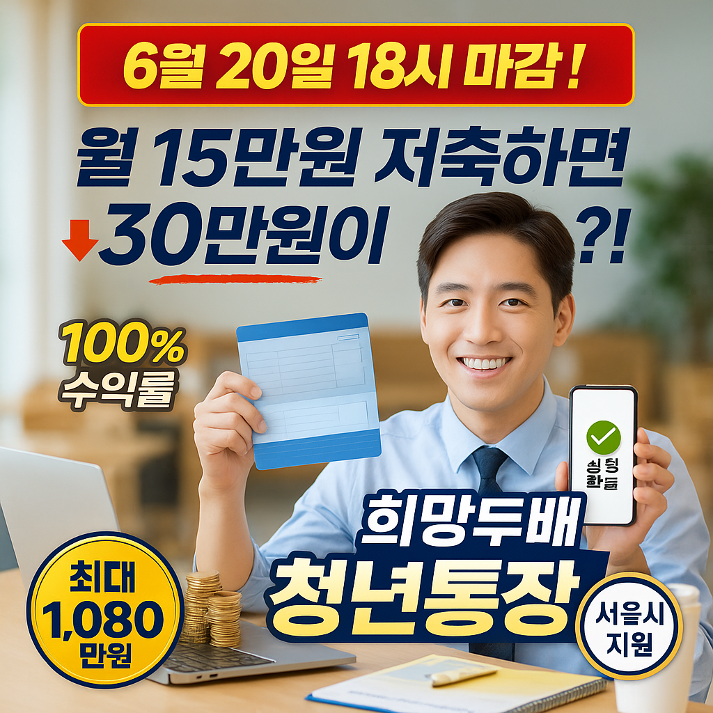 2025 희망두배 청년통장 신청 마감 임박! 월 15만원이 30만원으로?